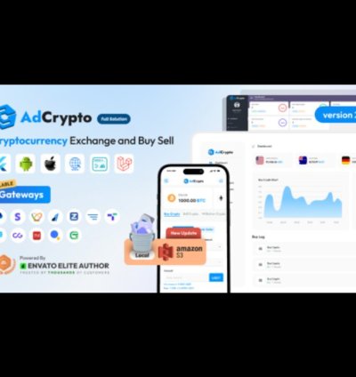 AdCrypto v2.1.0 – Cryptocurrency Exchange and Buy Sell Full Solution Script